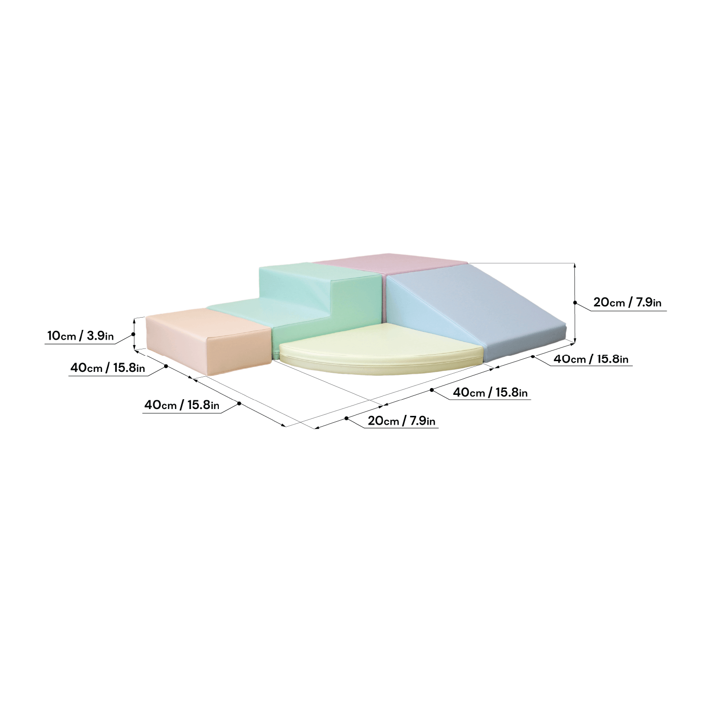 Soft Play foam blocks set - Corner Climber